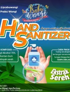 Hand Sanitizer Product Prabu Wangi